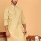 Men's Cotton Striped Kurtas ( KO 5207 Beige )