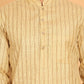 Men's Cotton Striped Kurtas ( KO 5207 Beige )