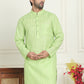 Men's Cotton Striped Kurtas ( KO 5207 Green )