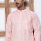 Men's Cotton Striped Kurta ( KO 5207 Peach ) [FF] [R-2-3]