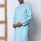 Men's Cotton Striped Kurta ( KO 5207 Sky ) [FF] [R-2-3]