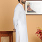 Men's Cotton Blend Striped Kurta ( ANMKO 5207White )