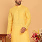 Men's Cotton Striped Kurtas ( KO 5207 Yellow )