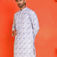 Sequin Embroidered Pure Cotton Kurtas ( KO 5208 Blue )
