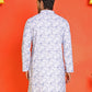 Sequin Embroidered Pure Cotton Kurtas ( KO 5208 Blue )