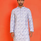 Sequin Embroidered Pure Cotton Kurtas ( KO 5208 Blue )
