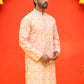 Sequin Embroidered Pure Cotton Kurtas ( KO 5208 Orange ) [FF] [I-1-4]