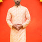 Sequin Embroidered Pure Cotton Kurtas ( KO 5208 Orange ) [FF] [I-1-4]