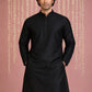Premium Silk Solid Kurta ( ANMKO 5209Black )