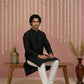 Premium Silk Solid Kurta ( ANMKO 5209Black )