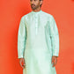 Solid Dupion Silk Kurtas for Men ( KO 5209 Green )