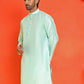 Solid Dupion Silk Kurtas for Men ( KO 5209 Green )