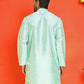 Solid Dupion Silk Kurtas for Men ( KO 5209 Green )
