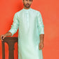 Solid Dupion Silk Kurtas for Men ( KO 5209 Green )