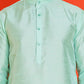 Solid Dupion Silk Kurtas for Men ( KO 5209 Green )