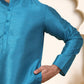 Premium Peacock Silk Kurtas ( KO 5209 Peacock ) [FF] [(636) BASEMENT]