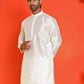 Solid Dupion Silk Kurtas for Men ( KO 5209 White )