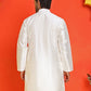 Solid Dupion Silk Kurtas for Men ( KO 5209 White )