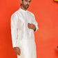 Solid Dupion Silk Kurtas for Men ( KO 5209 White )