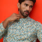 Men's Green Printed Kurtas ( KO 5210 Green )