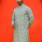 Men's Green Printed Kurtas ( KO 5210 Green )