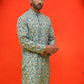 Men's Green Printed Kurtas ( KO 5210 Green )
