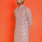 Men's Purple Printed Kurtas ( KO 5210 Purple )