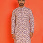 Men's Purple Printed Kurtas ( KO 5210 Purple )