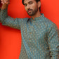 Jacquard Silk Straight Kurtas ( KO 5211 Blue )