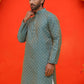 Jacquard Silk Straight Kurtas ( KO 5211 Blue )