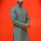 Jacquard Silk Straight Kurtas ( KO 5211 Blue )