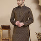 Jacquard Silk Straight Kurtas ( KO 5211 Brown )