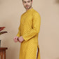 Jacquard Silk Straight Kurtas ( KO 5211 Mustard )