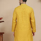 Jacquard Silk Straight Kurtas ( KO 5211 Mustard )
