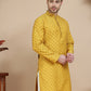 Jacquard Silk Straight Kurtas ( KO 5211 Mustard )