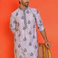 Chikankari Embroidered Kurtas For Men ( KO 5213 Purple )