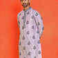 Chikankari Embroidered Kurtas For Men ( KO 5213 Purple )