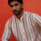 Striped Cotton short Kurtas ( KO 5214 Purple )