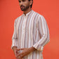 Striped Cotton short Kurtas ( KO 5214 Purple )