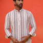 Striped Cotton short Kurtas ( KO 5214 Purple )