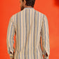 Striped Cotton short Kurtas ( KO 5214 Yellow )