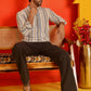 Striped Cotton short Kurtas ( KO 5214 Yellow )