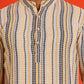 Striped Cotton short Kurtas ( KO 5214 Yellow )