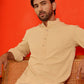 Solid Cotton Blend Short Kurta ( KO 5215 Beige )