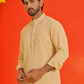 Solid Cotton Blend Short Kurta ( KO 5215 Beige )