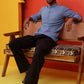 Solid Cotton Blend Short Kurta ( KO 5215 Blue )