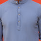 Solid Cotton Blend Short Kurta ( KO 5215 Blue )