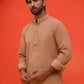 Solid Cotton Blend Short Kurta ( KO 5215 Brown )