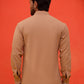 Solid Cotton Blend Short Kurta ( KO 5215 Brown )