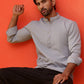 Solid Cotton Blend Short Kurta ( KO 5215 Grey )